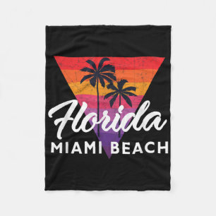 Miami Beach Retro Miami Vintage Dreieck 70er 80er Fleecedecke