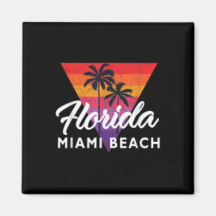 Miami Beach Retro Miami Vintage Dreieck 70er 80er Magnet