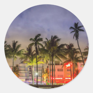 Miami Beach Runder Aufkleber