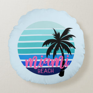 Miami Beach Rundes Kissen