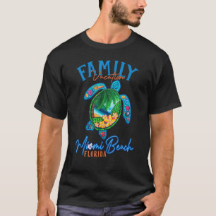Miami Beach Sea Turtle Florida Matching Family Vac T-Shirt