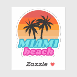 Miami Beach Sommerzeit Aufkleber
