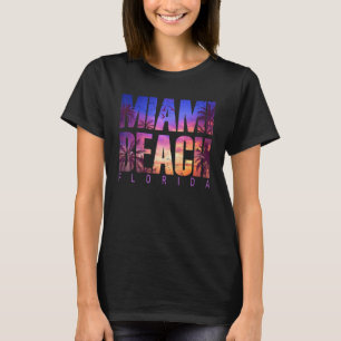 Miami Beach Strand Sommerurlaub passende Familie T-Shirt