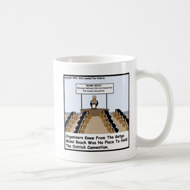 Miami Beach Straußenkongress Funny Gifts & T-Shirt Tasse (Rechts)
