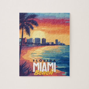 Miami Beach Sunset   Lebhafte Florida-Küste Puzzle