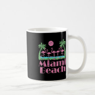 Miami Beach T Shirt Pink Flamingo Souvenir Men Wom Kaffeetasse