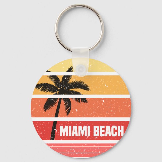 Miami Beach T - Shirt Schlüsselanhänger (Vorderseite)