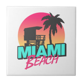 Miami Beach Travel Vintag Fliese