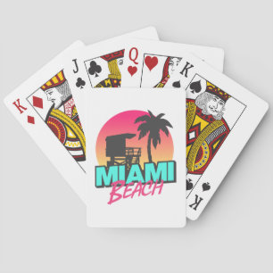 Miami Beach Travel Vintag Spielkarten
