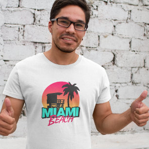 Miami Beach Travel Vintag T-Shirt