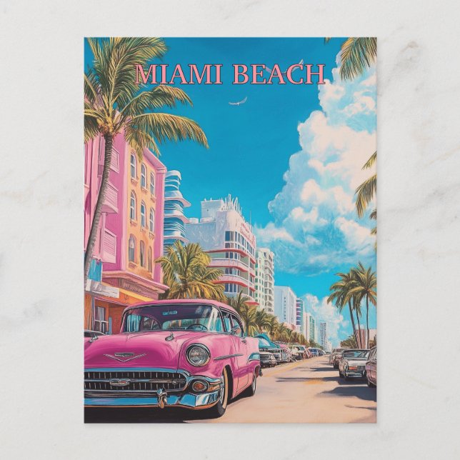 Miami Beach USA Travel Postkarte (Vorderseite)