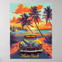 Miami Beach Vintage Car