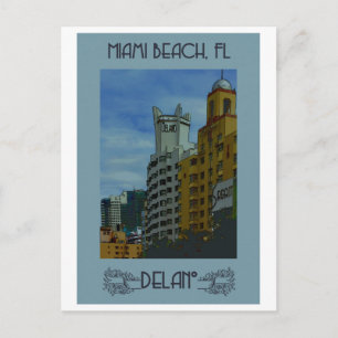 Miami Beach Vintage Reise Postkarte