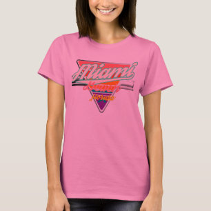 Miami Beach Vintages Retro-Design-Dreieck T-Shirt
