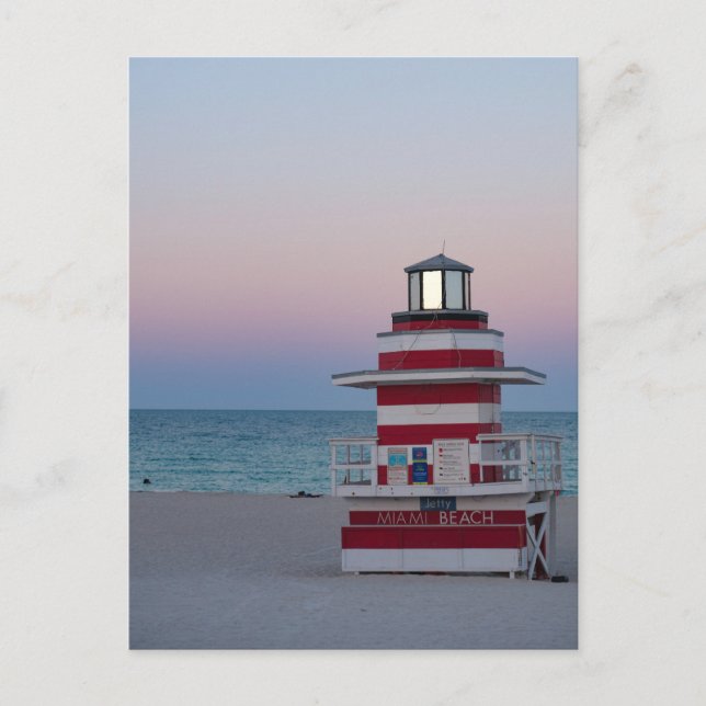 Miami Beach Watch Tower Postkarte (Vorderseite)