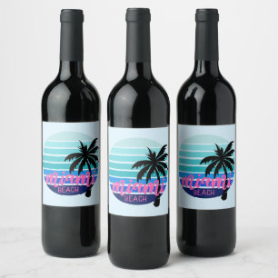 Miami Beach Weinetikett