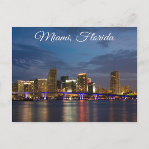 Miami BeachSkyline Florida Travel Postcard Postkarte