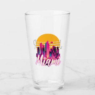 Miami bei Sonnenuntergang Glas
