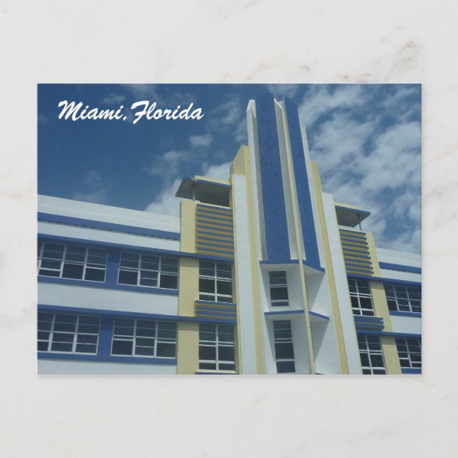 Miami blau postkarte (Vorderseite)