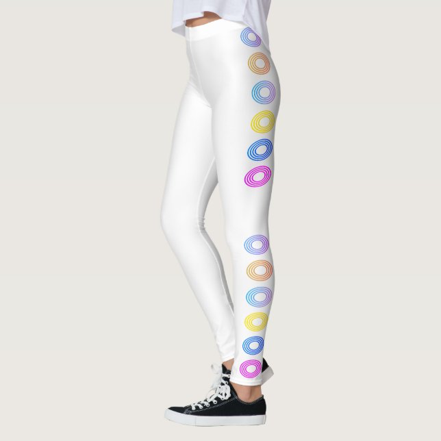 Miami Circles White Design Leggings (Links)