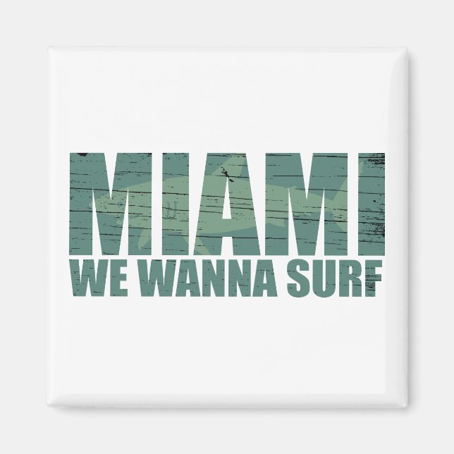 Miami City Florida blau Magnet (Vorne)