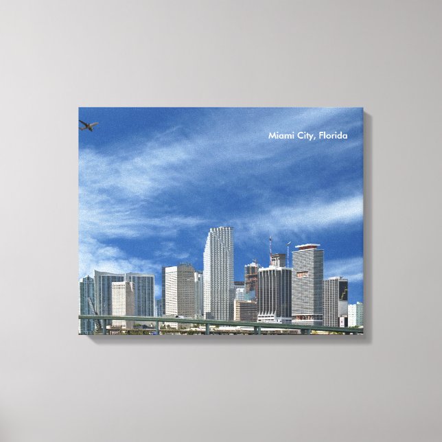 Miami City, Florida Leinwanddruck (Vorderseite)