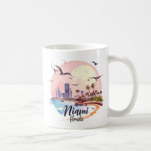 Miami City Florida Skyline Kaffeetasse