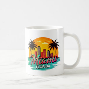 Miami City Florida Skyline Kaffeetasse