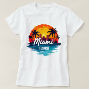 Miami City Florida Skyline T-Shirt