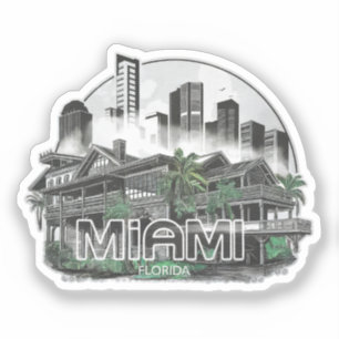 Miami City Florida USA Aufkleber