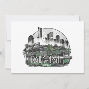 Miami City Florida USA Einladung