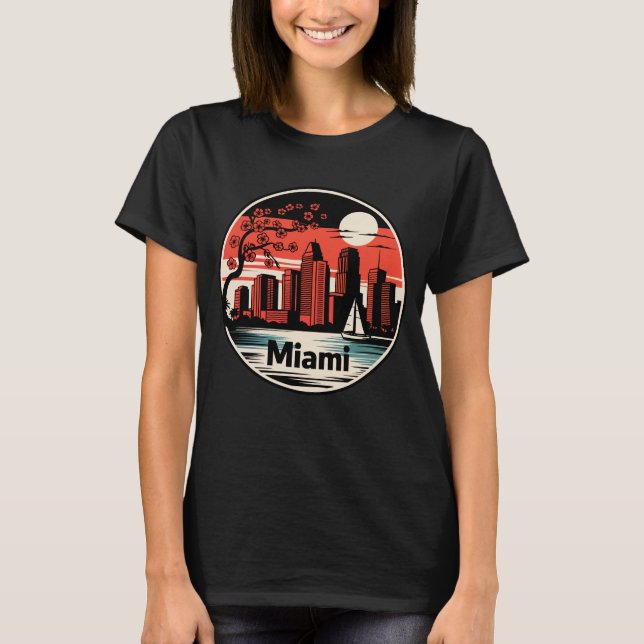 Miami City Florida USA T-Shirt (Vorderseite)