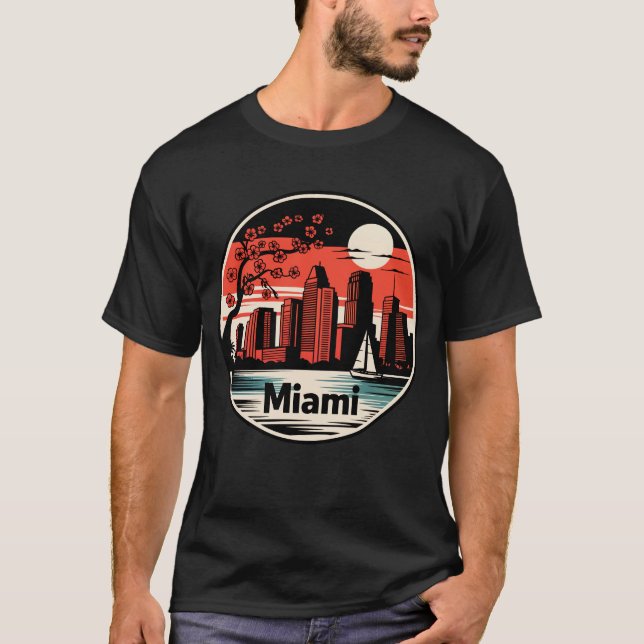 Miami City Florida USA T-Shirt (Vorderseite)