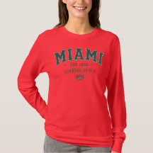Miami Coastal Spirit Vintage Damen Langarmshirt