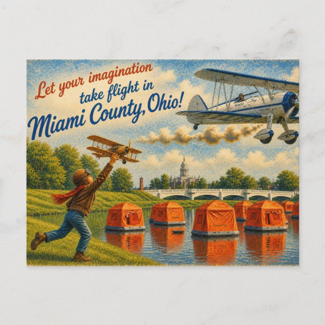 Miami County Ohio Postkarte (Vorderseite)