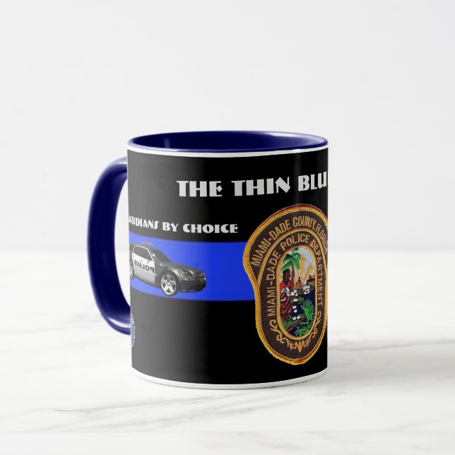 Miami Dade Die Thin Blue Line Combo-Tasse Tasse (Vorderseite Links)