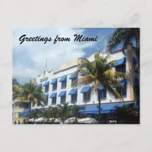 Miami Deko blau Postkarte