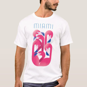 Miami-Flamingo-Farbe T-Shirt