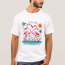 Miami Flamingo Paradise T-Shirt