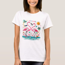 Miami Flamingo Paradise Women's T - Shirt