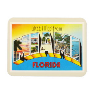 Miami Florida alte Vintage Reise-Andenken Floridas Magnet