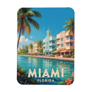 Miami Florida Art Deco Reise Magnet