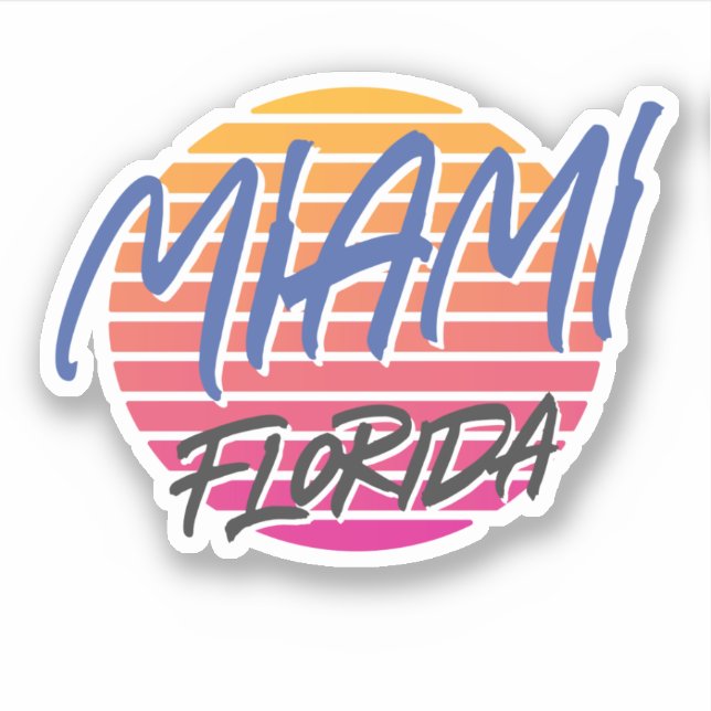 Miami Florida Aufkleber (Vorderseite)