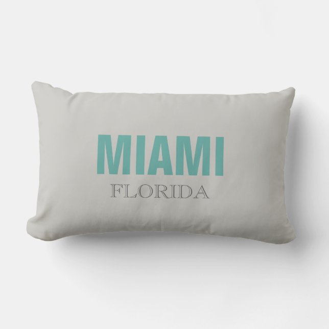 Miami Florida Beach Throw Kissen (Vorderseite)
