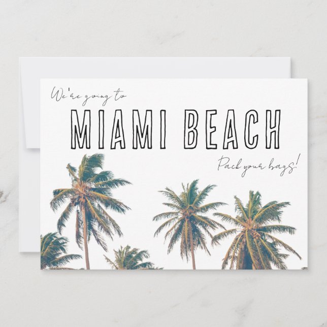 Miami Florida Beach Wedding Save The Date (Vorderseite)