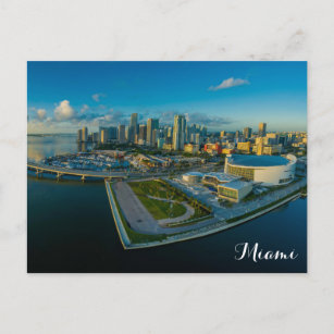 Miami Florida City Skyline Foto Postkarte