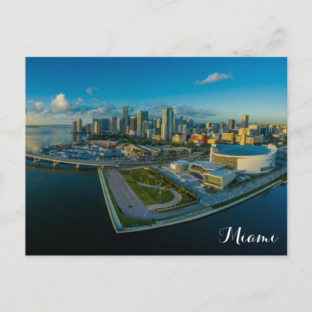 Miami Florida City Skyline Foto Postkarte (Vorderseite)