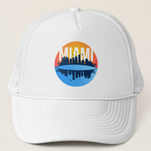 Miami Florida Cityscape Skyline Truckerkappe