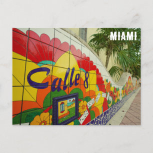 Miami Florida Colorful Calle Ocho Little Havana Postkarte