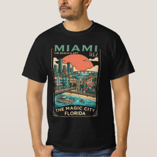 Miami, Florida, die verzaubernde Stadt - ein Stran T-Shirt